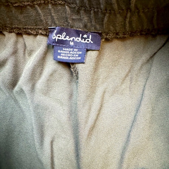 Splendid Womens Pants sz M Green Camo Soft Comfy Pull On Joggers - Picture 4 of 6